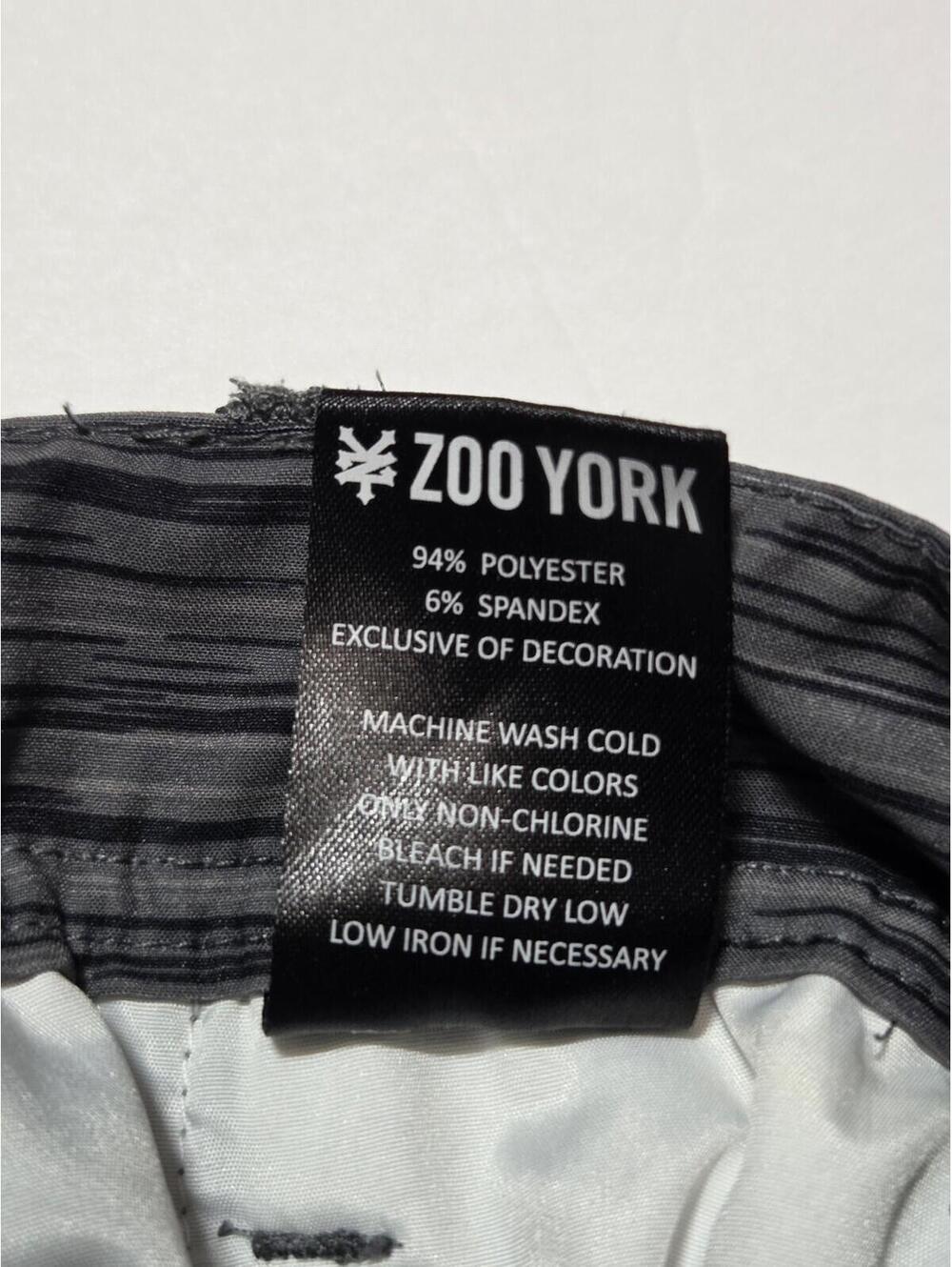 Zoo York Mens Board Shorts Swim Trunks Size 34 Side Zipper Pocket Gray - Picture 4 of 5